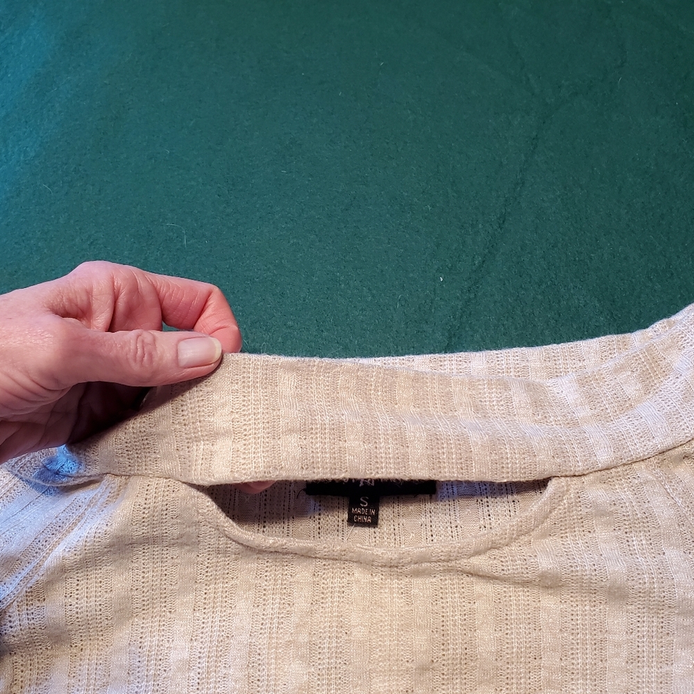 Almost Famous cream knit top - Picture 9 of 11